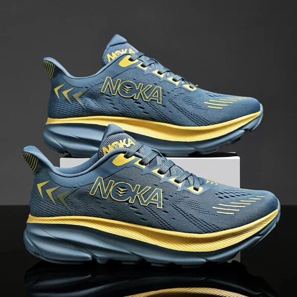 NEW NOKA Ice Silk Men's Sports Shoes Blue/Yellow Size 7 fits like a 6.5 - Picture 2 of 11